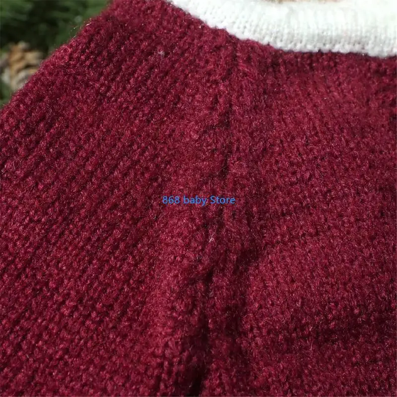 

29EE Newborn Photography Clothes Christmas Santa Hat Romper Set Baby Photo Accessory