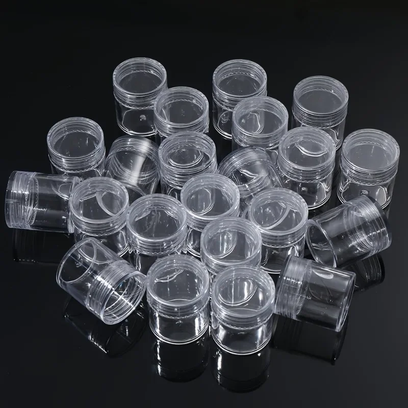Small Clear Empty Storage Box, Plastic Square Organizer for Beads