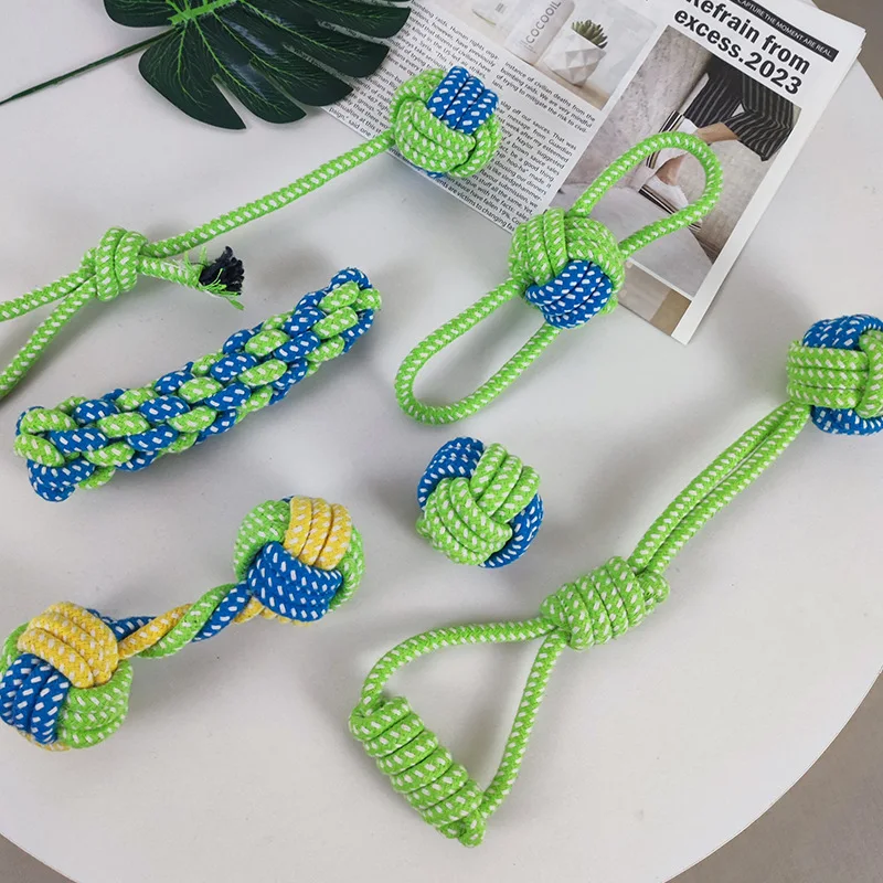 Pet Dog Toys for Large Small Dogs Toy Interactive Cotton Rope Mini Dog Toys Ball for Dogs Accessories Toothbrush Chew Puppy Toy