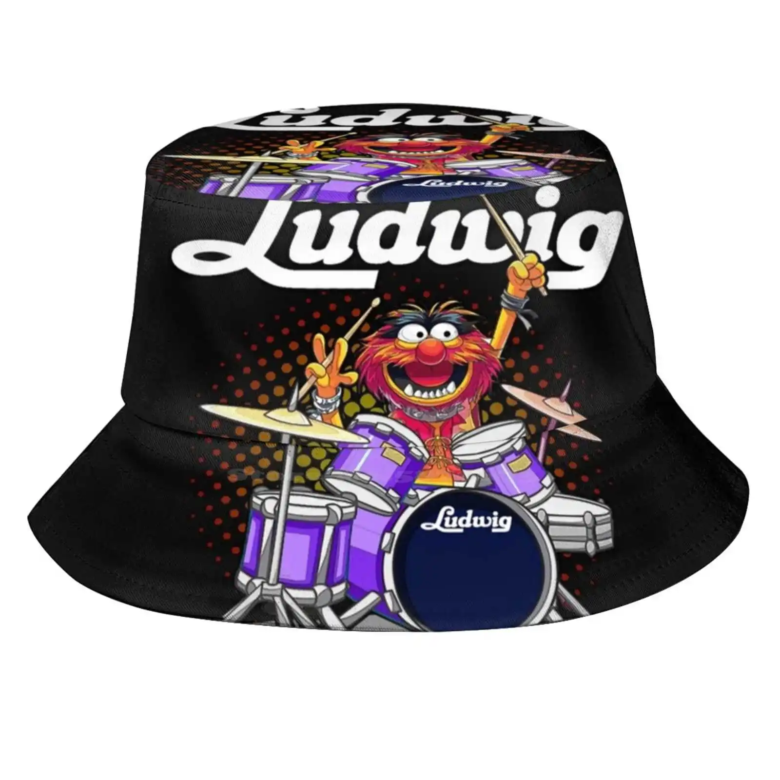 Animal Drummer Ludwig Drums - Musicians And Drummer Tshirt Sun Cap Fisherman Hat Bucket Hats Drums Drummer Musician Musical