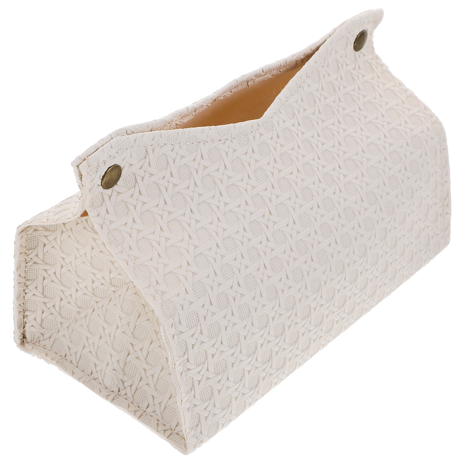 

Tissue Cover Desktop Tissue Decor White PU Holder Dispenser Paper Case Home Car Hotel Storage Container