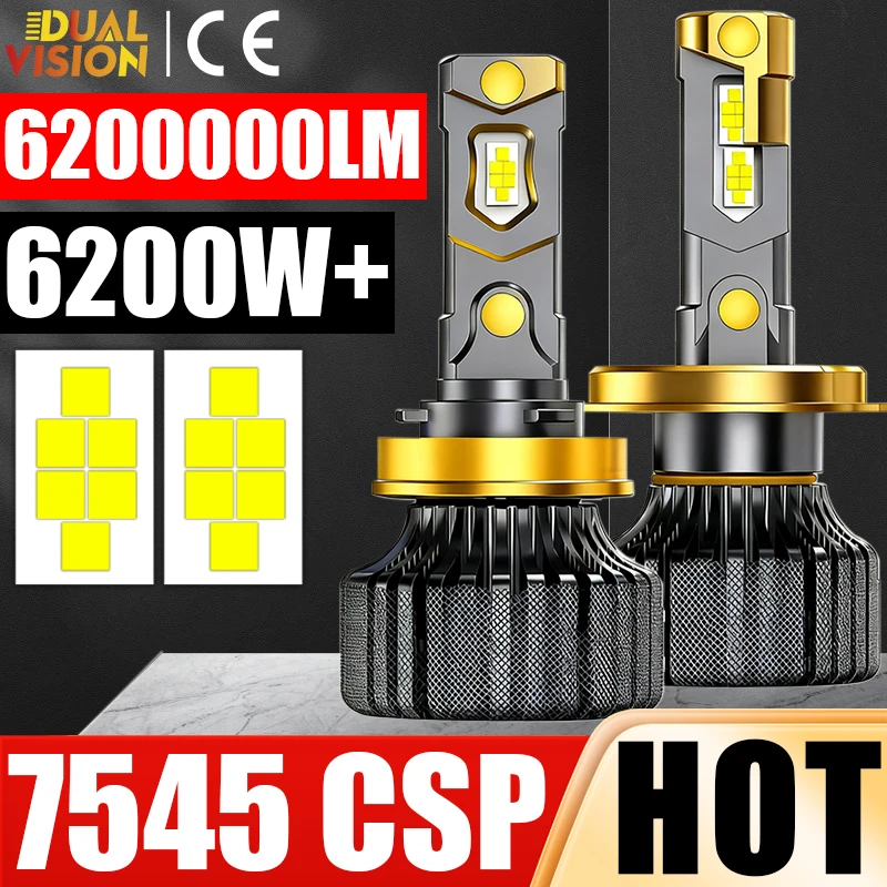 

6200 Вт 6200000LM H7 H4 H1 H8 H9 H11 HB3 9005 HB4 9006 9012 HIR2 Светодиодная лампа автомобильной фары CANbus No Error Bigger Медная противотуманная фара 12 В