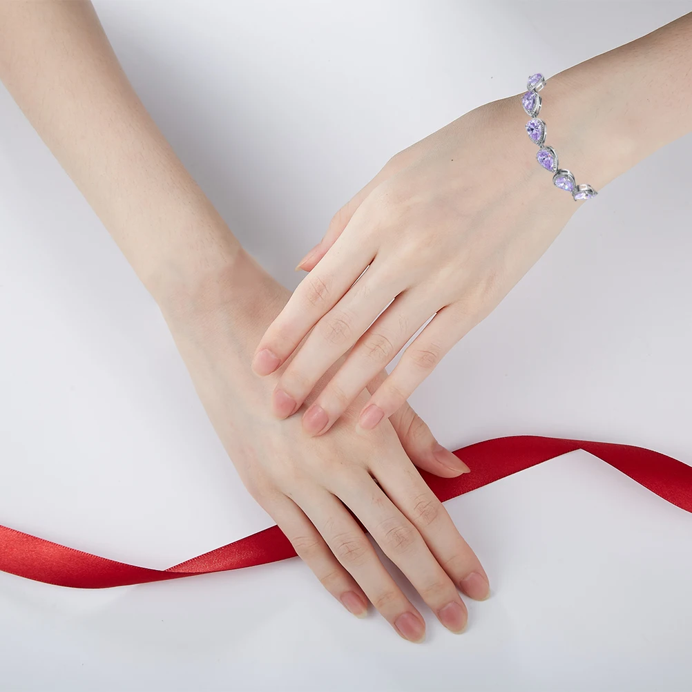 

Zircon Platinum Bracelet Shining Crystal Elegant Fashion White Beautiful Bride Birthday Gift Lovers Daily Use