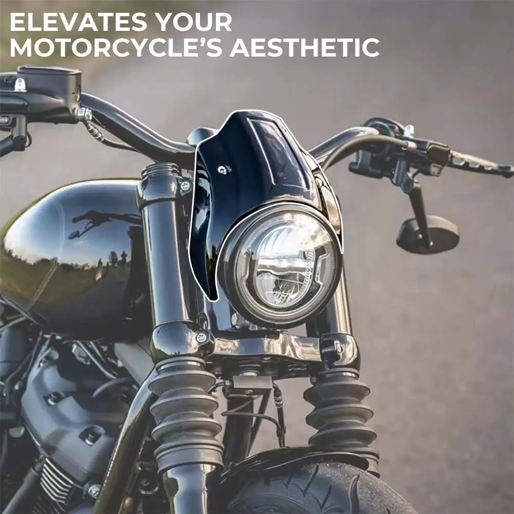 

Motorcycle Fairing Cover Front Headlight Mask-Cowl For Harley Softail Street Bob FXBBS 114 21-22 FXBB 107 2018-2020 Gloss Black