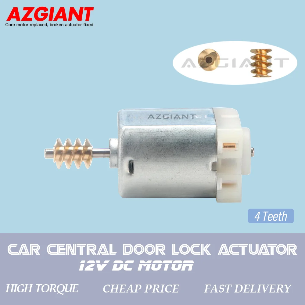 

AZGIANT 1-5pcs 4Teeth 13579489 For Chevrolet Cruze Equinox Malibu Electric Door Lock Actuator 12V DC Motor Engine Repair