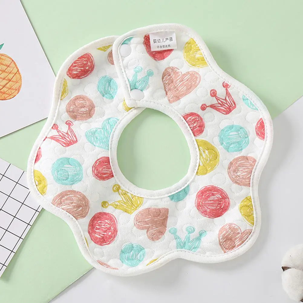 

Набор из 4 детских слюнявчиков-нагрудников из чистого хлопка, водонепроницаемые, с застежками на 360 градусов, для новорожденных, милые мультяшные аксессуары для кормления младенцев