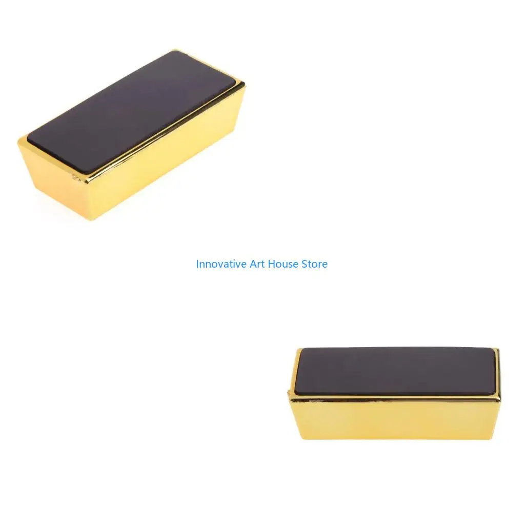 E1PC Refrigerator Decorations Gold Brick Shaped Fridge Magnets Fridge Decoration