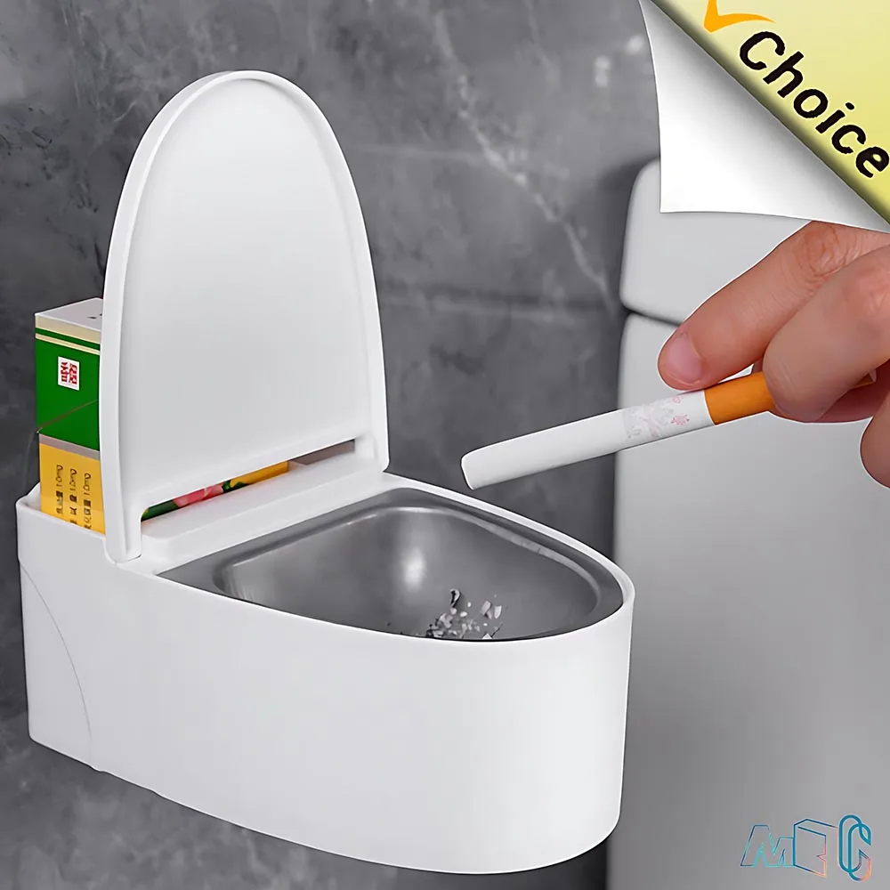 1/2/4/10PCS Ashtray Free Wall Fun Quirky Ashtray Wall-mounted Ashtray Creative Toilet Ashtray Home Bathroom Storage