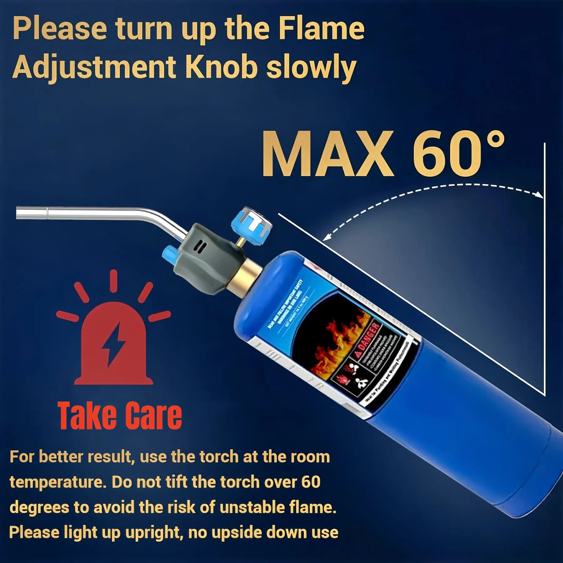 Propane Torch Head ,Fuel by MAPP,MAP PRO Mini Torch,Rechargeable Gas Torch ,Trigger Start Mapp Gas Burner  Kit with Igniter(CSA)