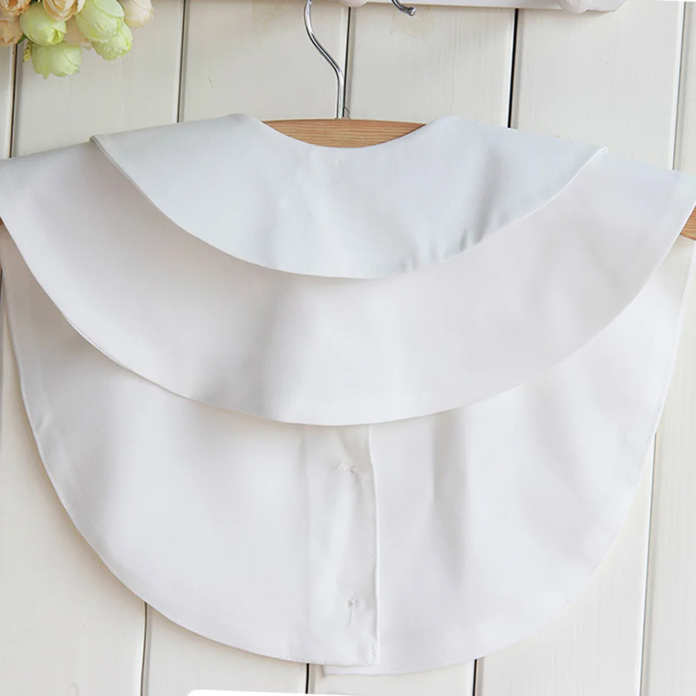 

Fake Collar For Women Detachable Lapel Blouse Half Shirt Solid Color False Collar Easy Match T-Shirt Dress Sweater White