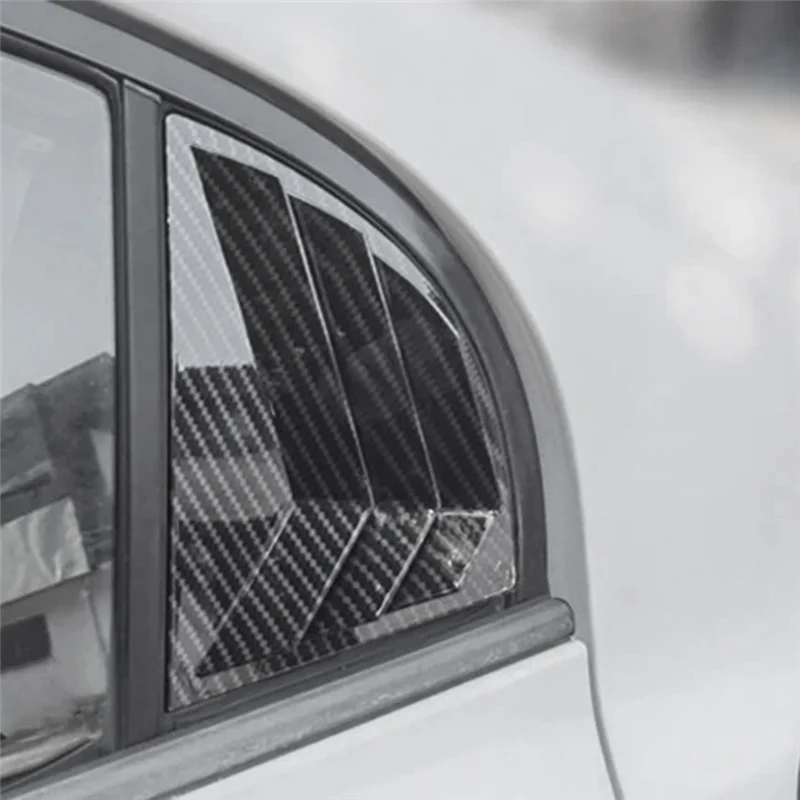 

1Pair Car Rear Window Shutter Cover Trim For Honda Civic Sedan 8Th 2005-2011 Side Louver Trim Panel Vent Sticker-A61E