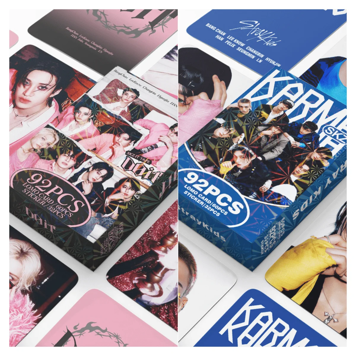 

K-Pop 92Pcs（60Lomocard+32Sticker） Exquisite Small Cards, High-Definition Photo Cards, Collectible Cards, Fan Merchandise, Small Gifts, Halloween, Christmas Gifts