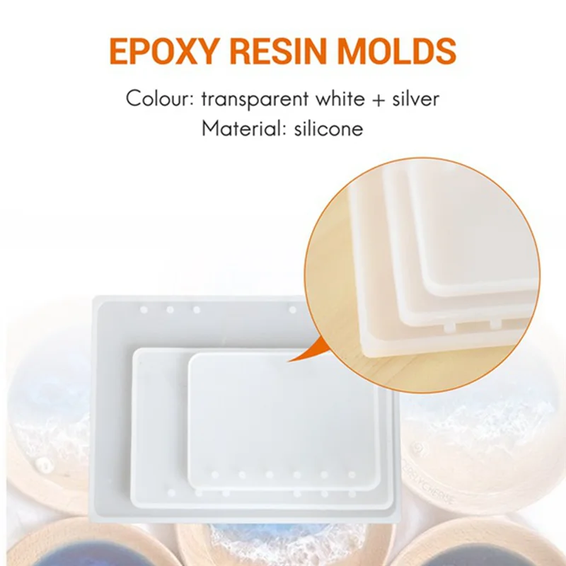 

AEF7-A5 A6 A7 Notebook Cover Resin Mold DIY UV Epoxy Silicone Molds Transparent Book Gift Resin Casting Molds Resin Craft