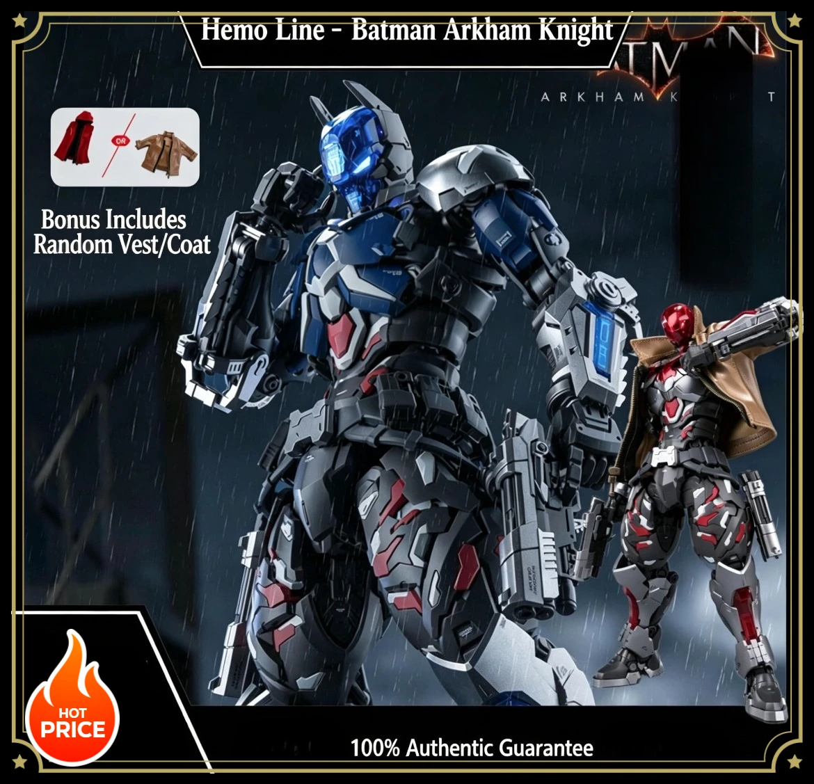 

In Stcok Original Hemoxian Studio Arkham Knight Batman Action Figure Suit Action Figures Figures Collection Models Statue Gifts