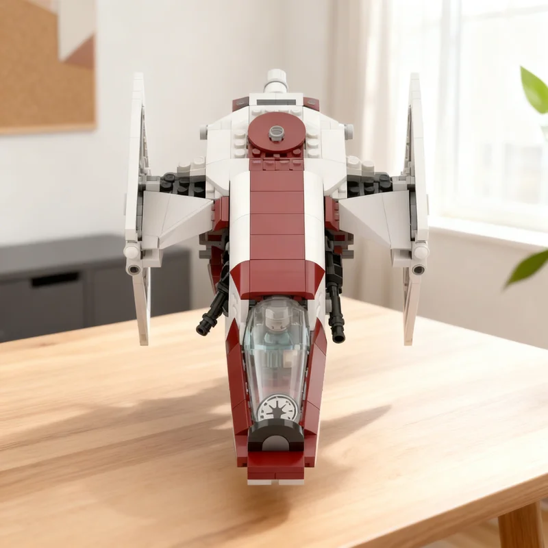 410pcs MOC SW Republic Low Altitude Support Gunship Modification Star Battle Model Building Blocks Christmas Gifts Toy Creative
