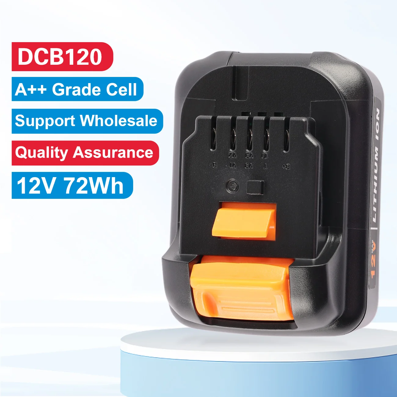 

Сменный аккумулятор DCB120 для беспроводных электроинструментов Dewalt 12V MAX, совместим с моделями DCB127, DCB121, DCB123, 12В, 6000мАч/72Втч