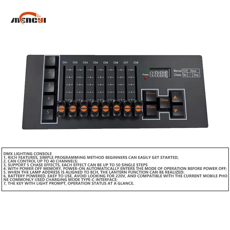 وحدة تحكم إضاءة Dmx وحدة تحكم صغيرة 512 وحدة تحكم لاسلكية محمولة لإضاءة المسرح وحفلات Dj