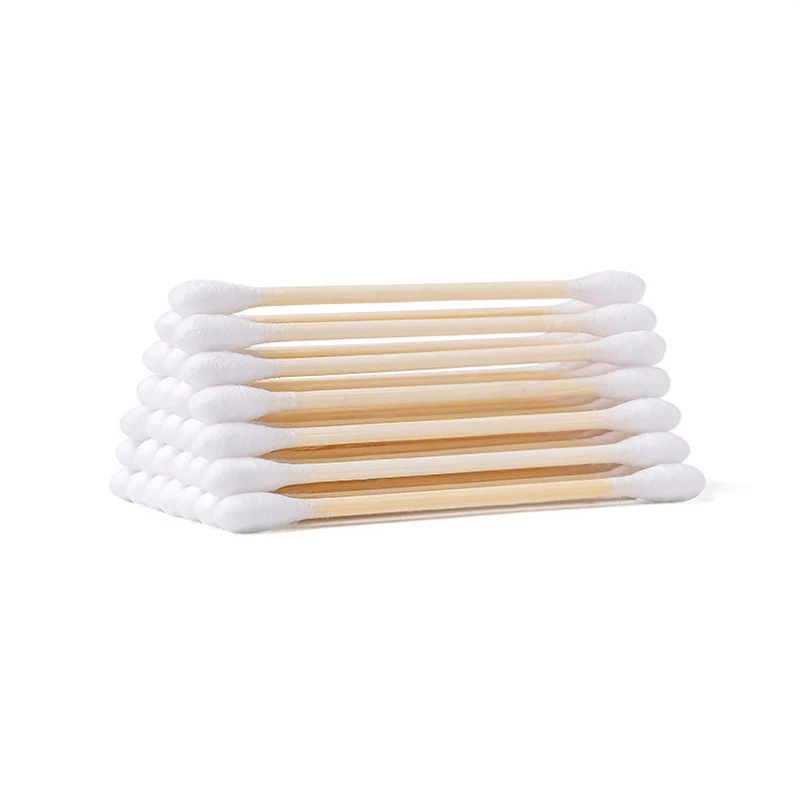 500Pcs/Box Colored Cotton Swabs Ear Wax Cleaning Care Makeup Removal Double Ended Cotton Swabs