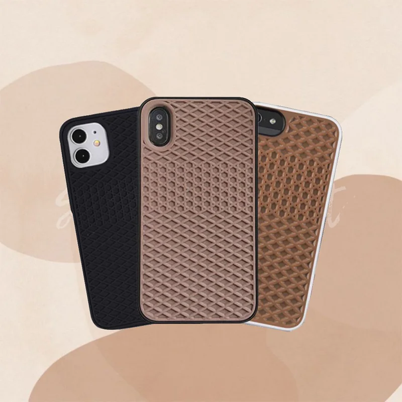 3D Waffle Shoe Sole Phone Case for iPhone 13 14 11 12 Pro Max Mini XR XS X 8 7 6 Plus SE20 Soft Silicone Shockproof Back Cover