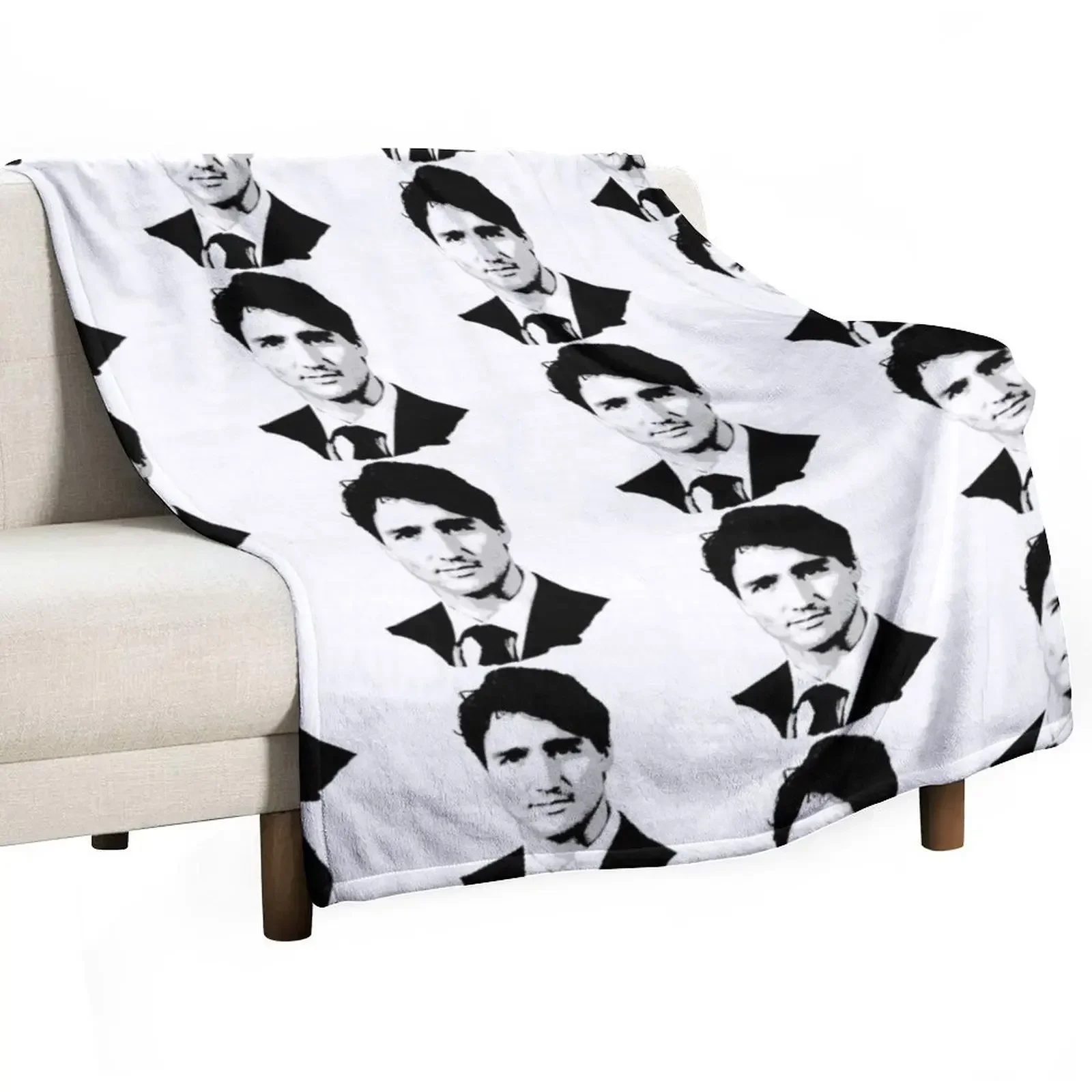 Justin Trudeau Throw Blanket Giant Sofa Vintage halloween Decoratives Weighted warm for winter Blankets
