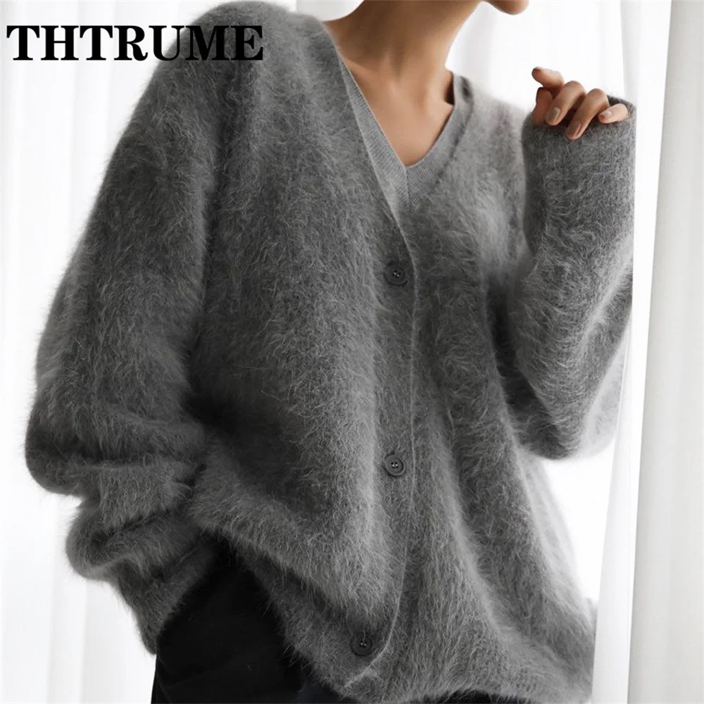 Elegant Single Breasted Sweaters Fashion Women Autumn Winter Long Sleeve Knit Jumpers Tops Casual Korean Office Lady Cardigans