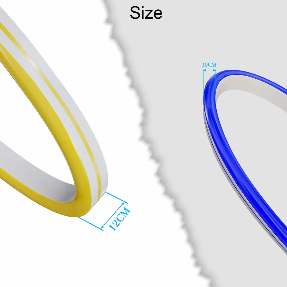 LED Flexible Silicone Neon Light Strip 1M 2M 3M 4M 5M 120LEDs/M Flexible Rope Tube Neon Light Waterproof 12V 6*12