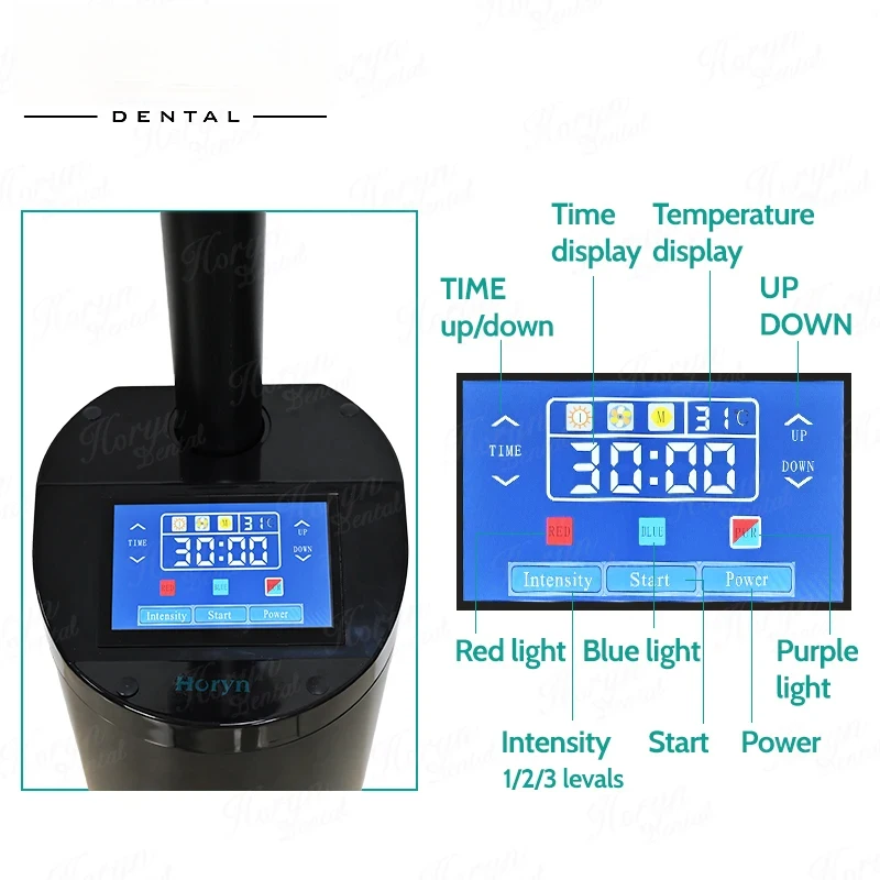 80W Lift Type Dental Cold Light Lamp Blue Color Touch Screen  Teeth Whitening Machine Bleaching Accelerator Device LED Light view 4