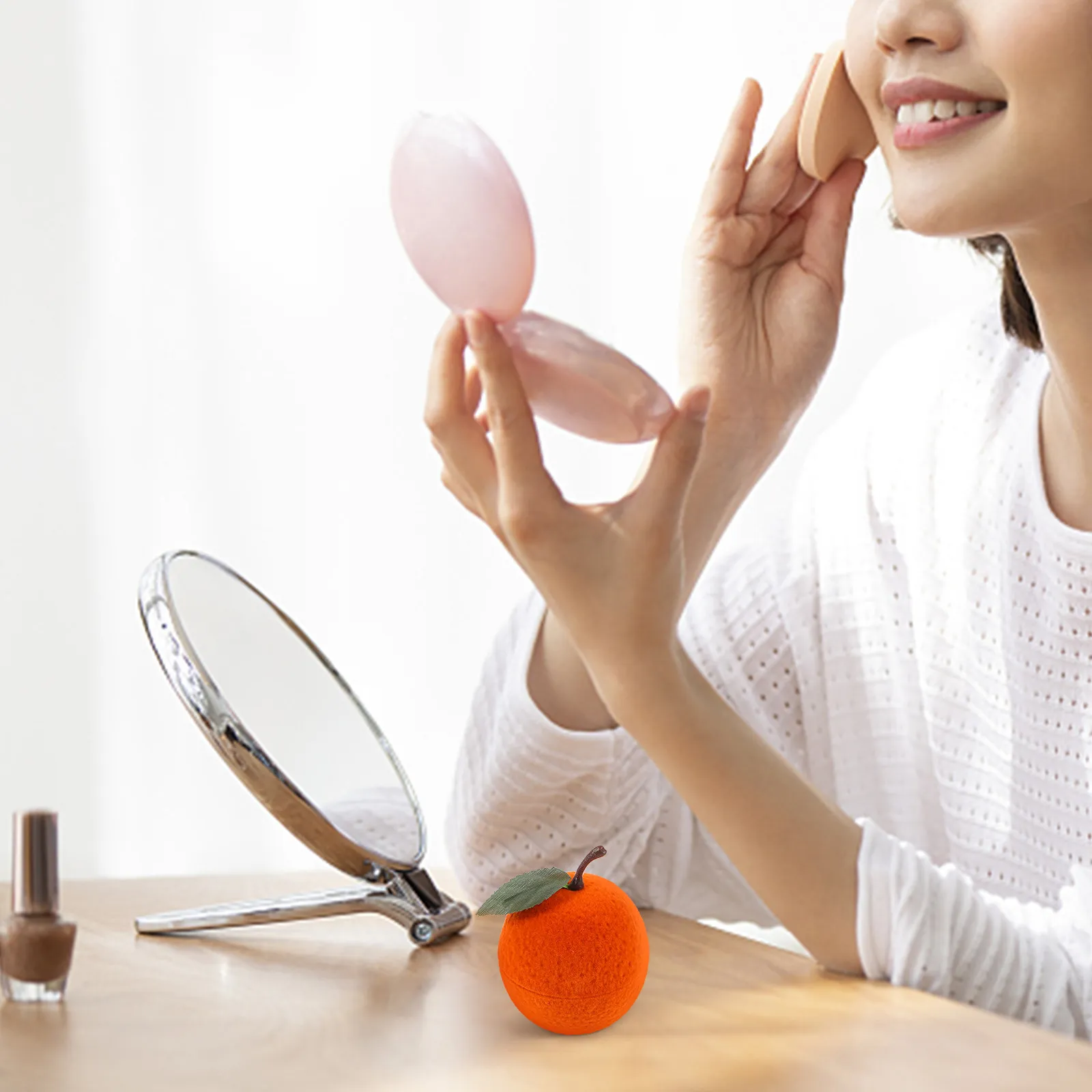 

Orange Shape Ring Box Plastic Wedding Jewelry Storage Case Engagement Ring Gift Box Organizer for Rings Earrings