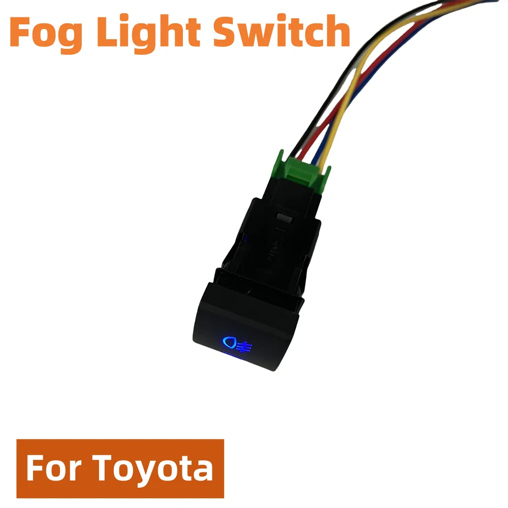 High accuracy 1Pcs Orignal Size Fog Lights Switch For Toyota Camry Corolla RV4 Levin ON-OFF Buttons Blu-ray 12V