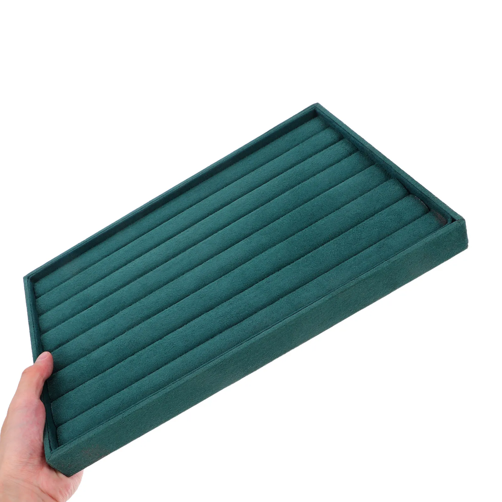 

Органайзер-лоток для хранения украшений из мягкой ткани: подставка для колец, серег, ожерелий для демонстрации, компактный органайзер для аксессуаров