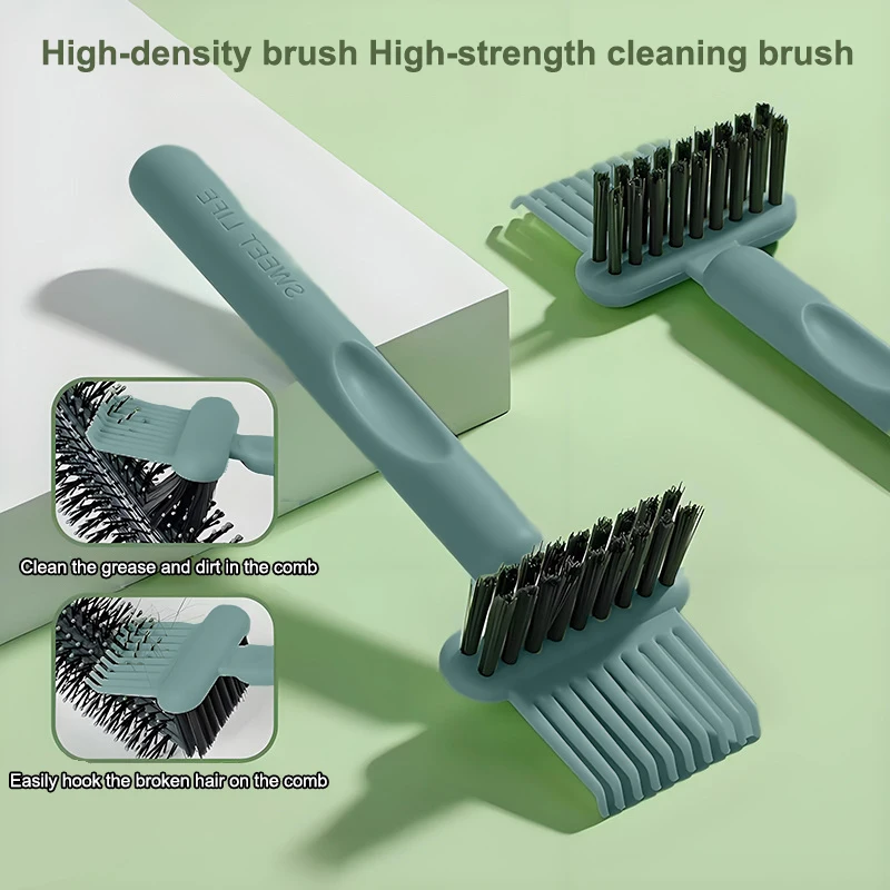 Rastrillo limpiador de cepillo de pelo portátil, solución limpiadora de cepillo de pelo 2 en 1 herramienta de limpieza de cepillo de pelo, cepillo de limpieza de peine,