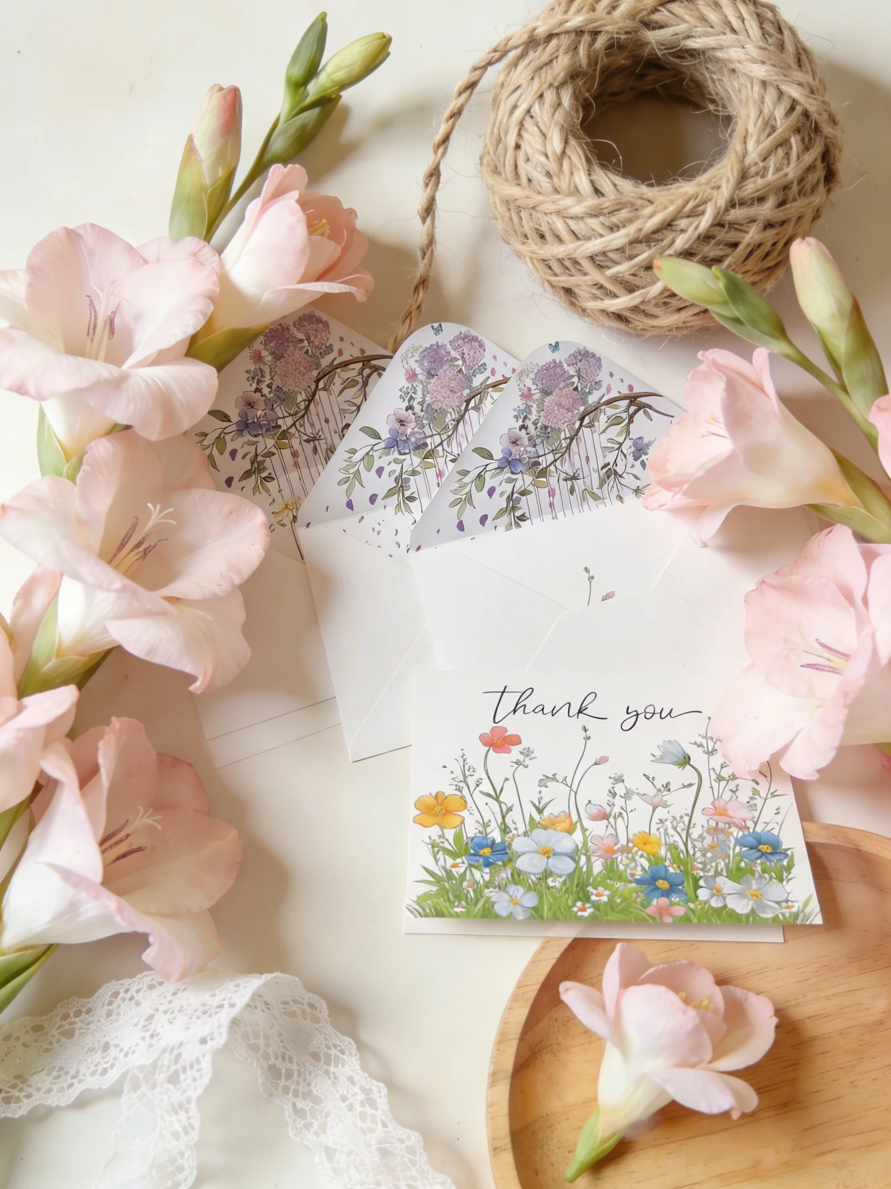 

20 шт. набор акварельных цветочных открыток с благодарностью и конвертами-элегантный набор поздравительных открыток для свадьбы/дня рождения/парного письма