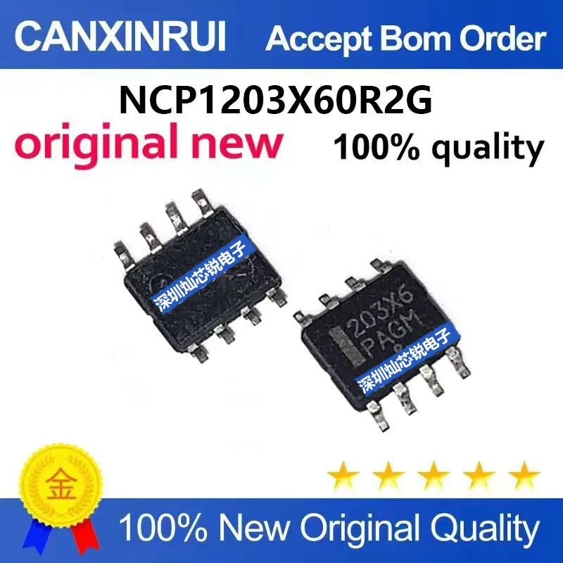 (5-100pieces)Brand new original NCP1203X60R2G 203X6 SMD SOP8 offline switch converter chip
