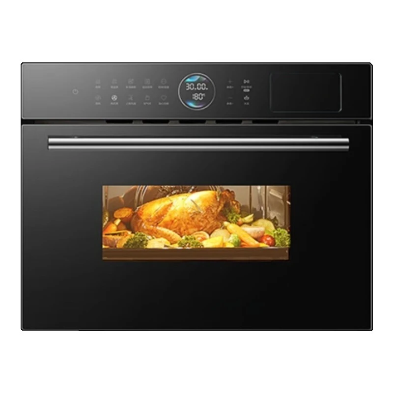 

Embedded steaming, baking and frying machine