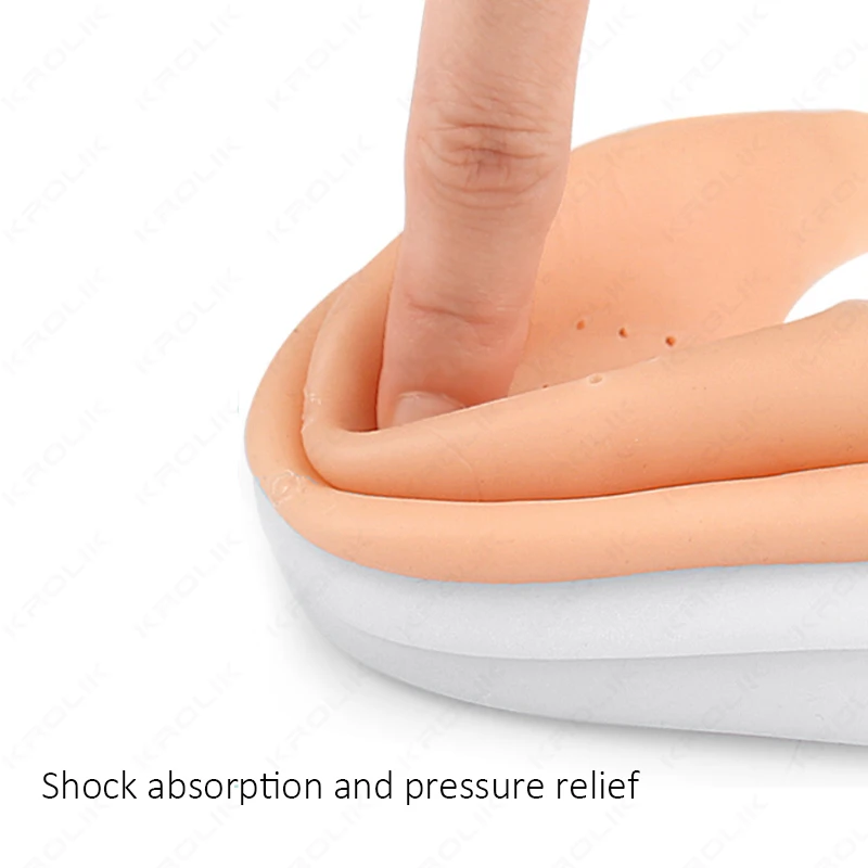 منصات نقطة الرقص هلام السيليكون لرقص الباليه حامي طرف القدم مع ثقب الهواء تنفس وحيد امتصاص الصدمات إدراج #5