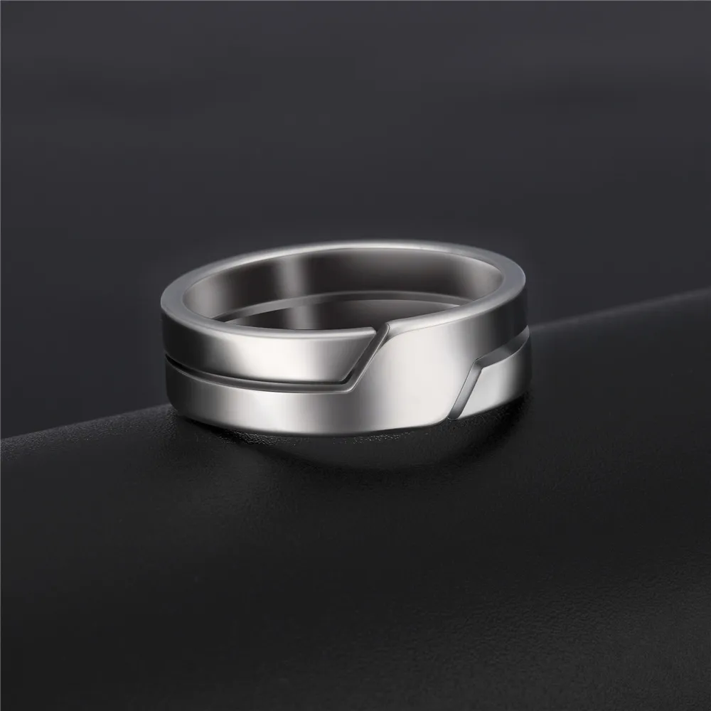 Skyrim Edelstahl-Ring für Männer und Frauen, schwarz, minimalistisch, lässig, Fingerringe 2025, Paarschmuck, Hochzeitsgeschenk für Liebhaber – Detail 7