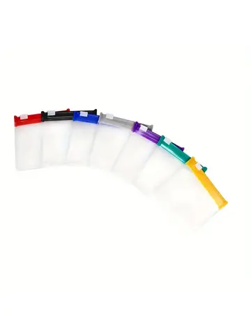 7pcs Pill Pouch Bags，Reusable Zippered Pill Pouch Set， Medicine Organizer 7 Colors Self Sealing, Translucent Medicine Bags Trave