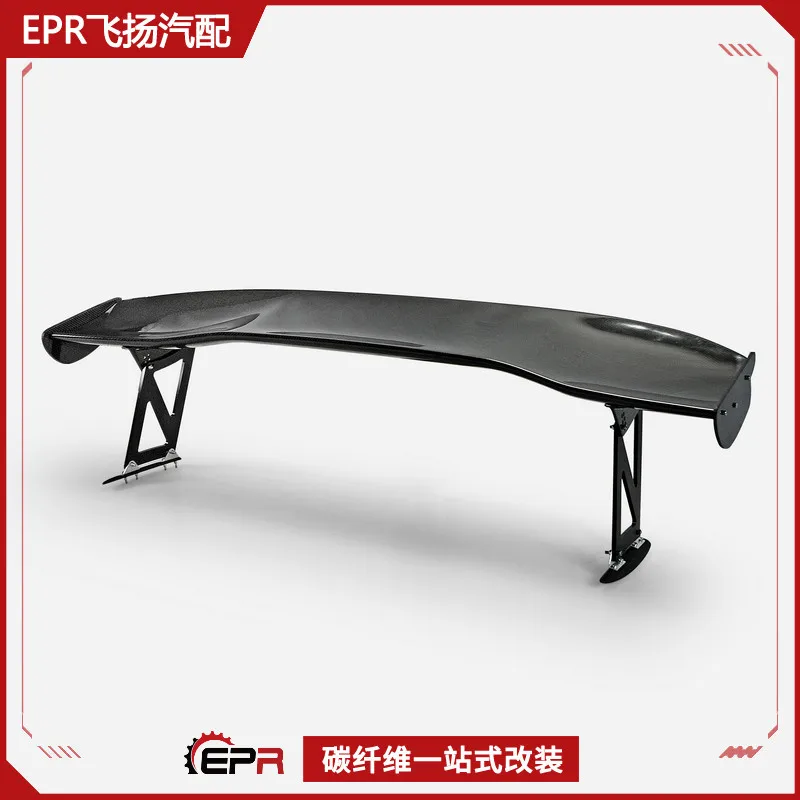 Suitable forSuitable forUniversal Model Car Modification Large Js Racing Style Carbon Fiber GT Spoiler Fixed Wing Addition