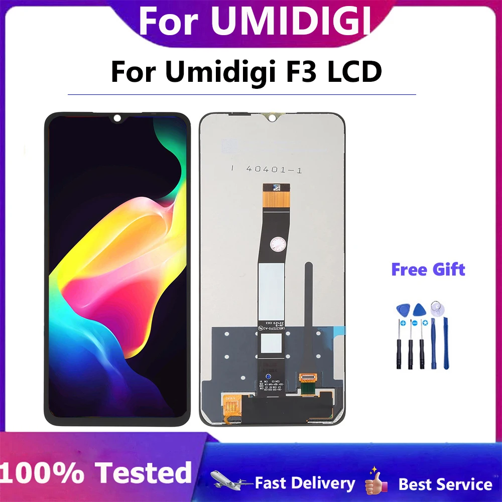 100% High Quality 6.7 inch For UMIDIGI F3 5G Phone Android 12 720*1650 LCD&Touch Screen Digitizer For UMIDIGI F 3 + tools