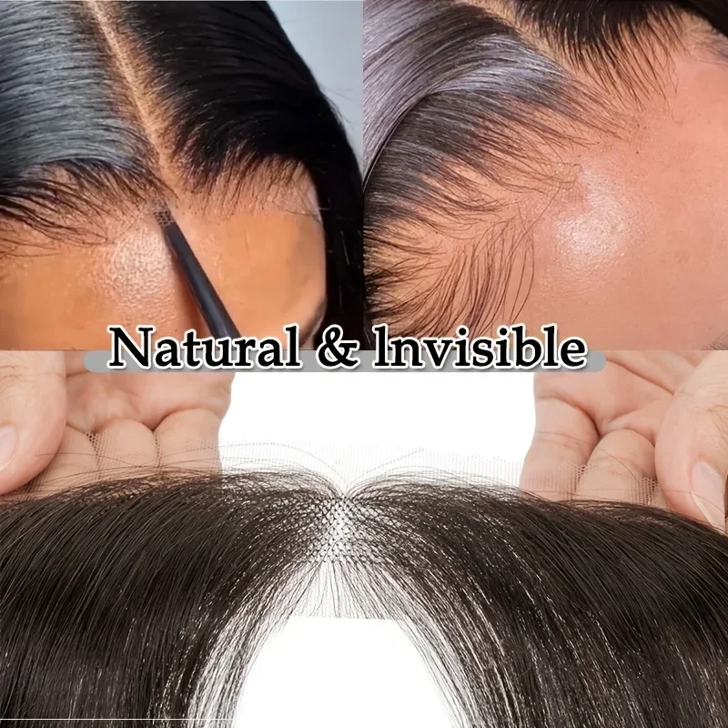 Prokyvity 10-Polegada linha fina rendas toppers de cabelo humano natural atado à mão extensões de remendo de cabelo invisível para perda de cabelo