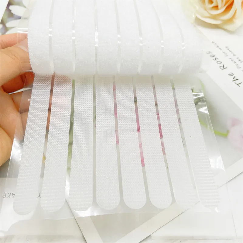 Soft Baby Hook and Loop Tape 11*155/190/270/300mm White Self Adhesive Safe Baby Stickers Tape Fastener Glue DIY Sewing 8-32pairs