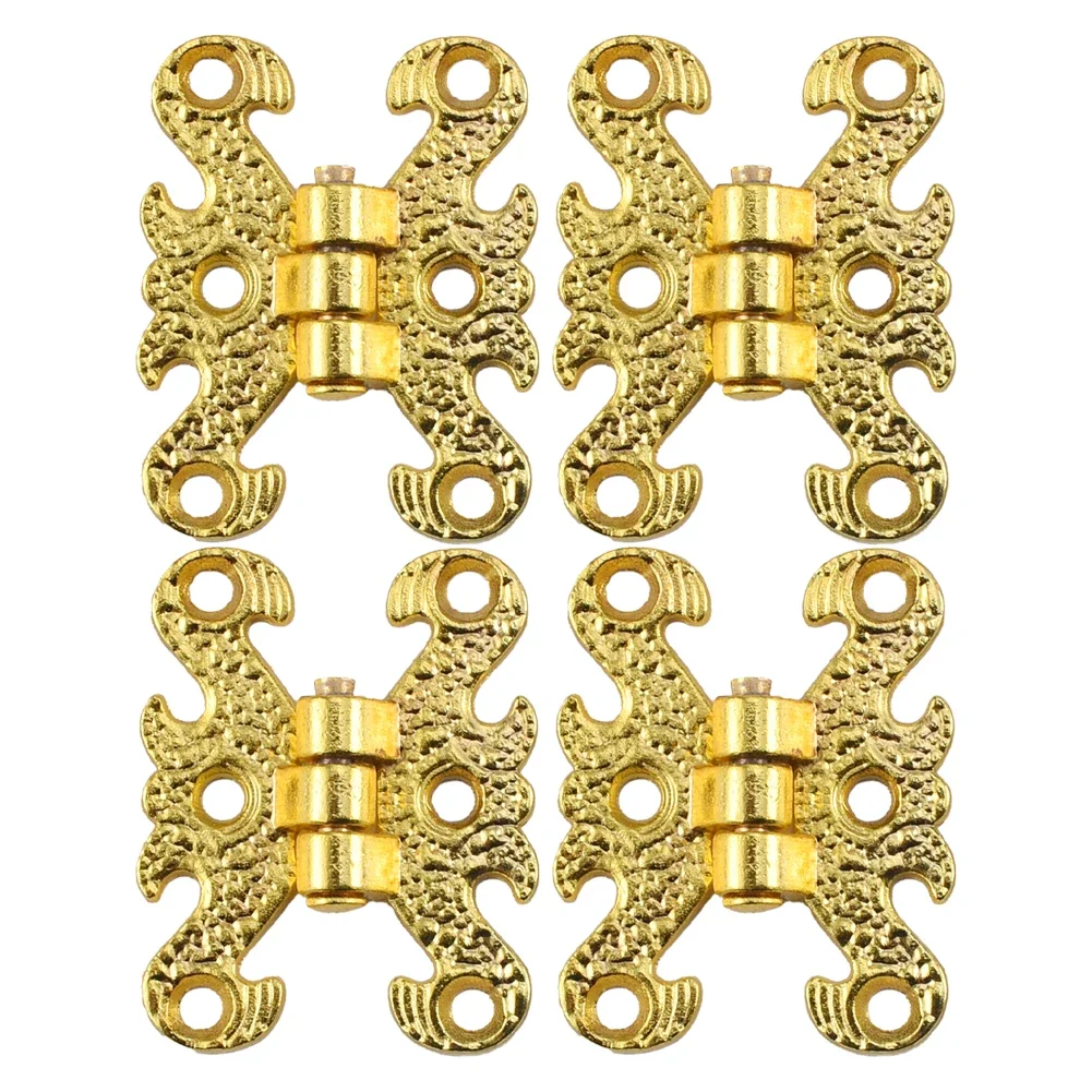 Furniture Enhancement 39*30mm Vintage Cabinet Hinges Charming Home Decor Exquisite Engraving Design For Drawers