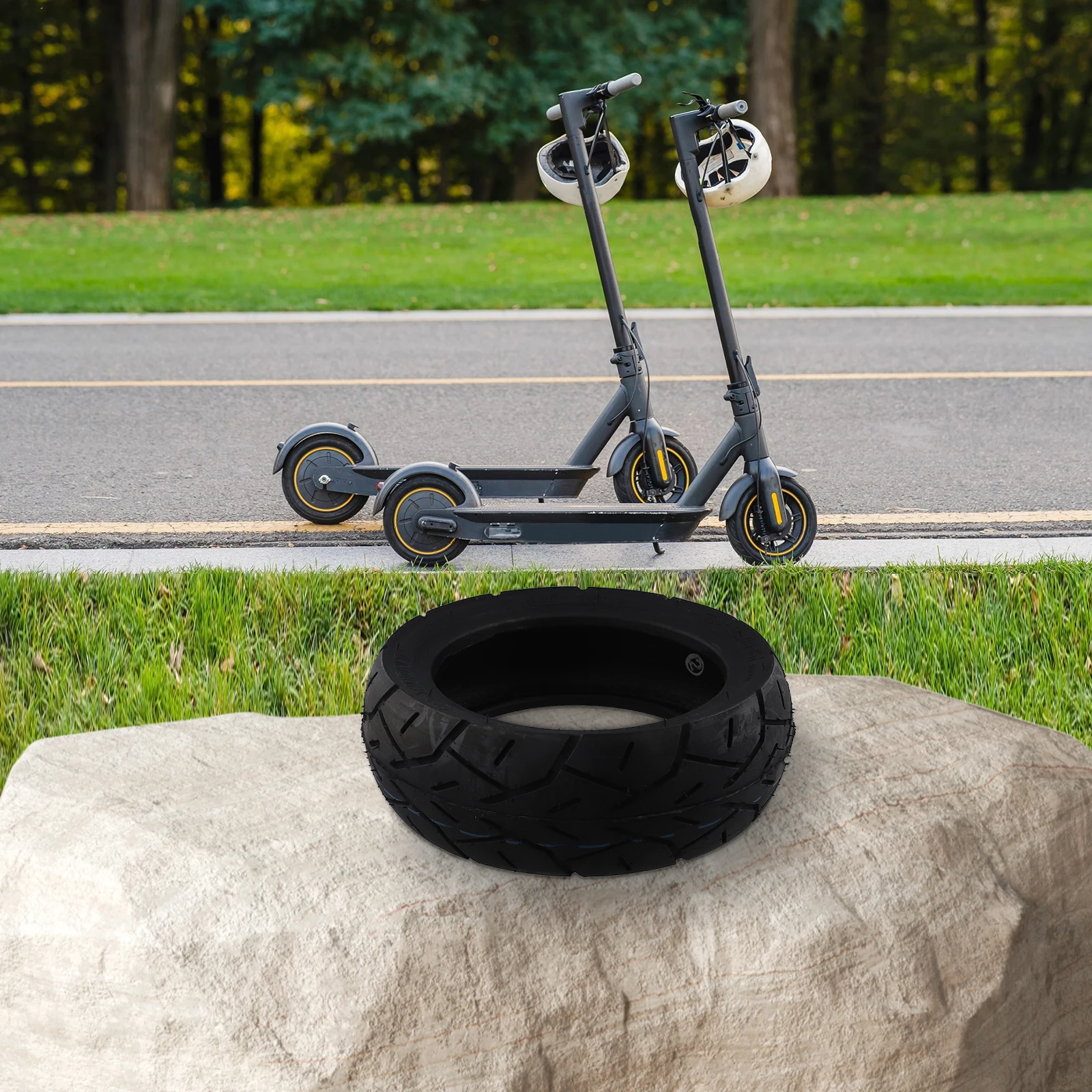 

Картинг Вакуумная дорожная шина Бескамерная шина 9-дюймовая черная, не легко деформируется Сменная резина для электрического скутера