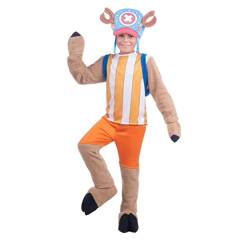 5 Pieces Set Boy Anime Tony Chopper Outfit Halloween Book Week Dress Up Child Chopper Costume