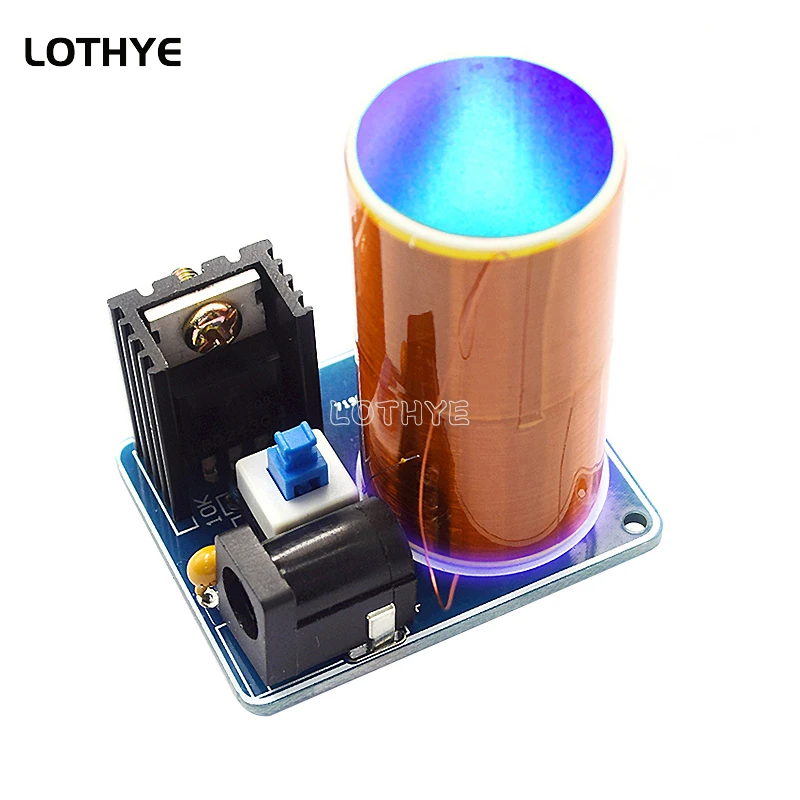 Mini zestaw cewek Tesla magiczne rekwizyty DIY części puste światła technologia Diy elektronika BD243C DIY Mini moduł cewki tesli BD243