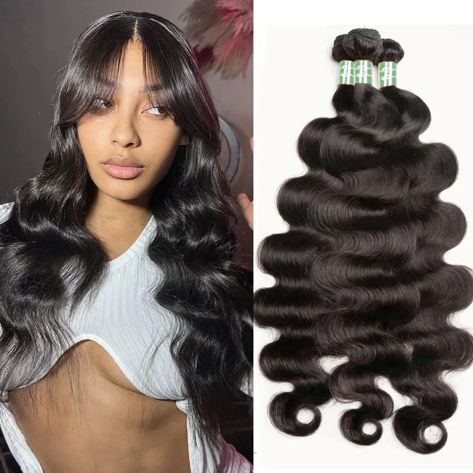 

30, 40-дюймовые пучки человеческих волос с объемной волной, 100% бразильские необработанные человеческие волосы, 1/3/4 пучка для женщин, толстые пучки, необработанные волосы Remy