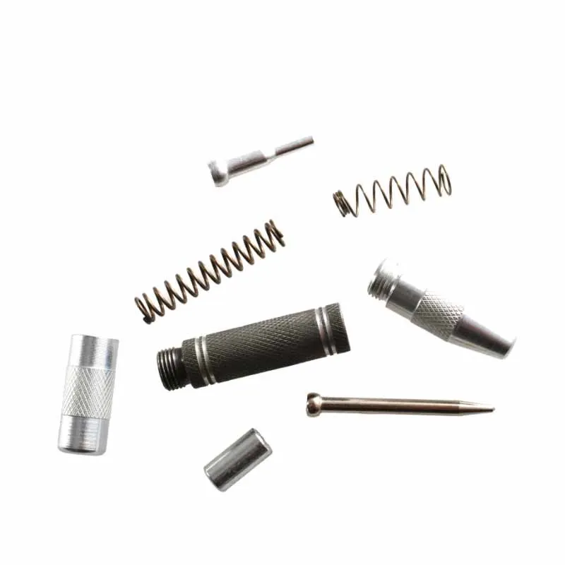 Silver and black Automatic Center Punch Locator Spring Type Proofing Punch Woodworking Punch Dent Marking Woodworking Tool Drill