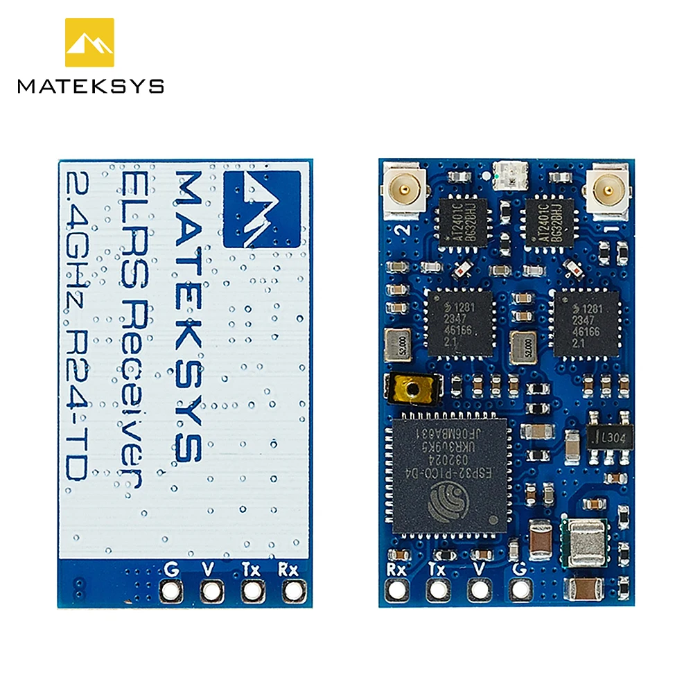 

MATEK MATEKSYS EXPRESSLRS 2.4GHZ TRUE DIVERSITY RECEIVER, R24-TD 2.4GHz ISM 20dbm (100mW) CRSF for RC FPV Drone