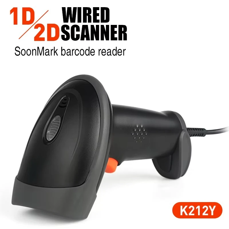Picture 4: Code Barcode Scanner Wired Barcode Reader for POS SystemHandheld QR Code Scanner Bar Code Reader Read Screen 1D