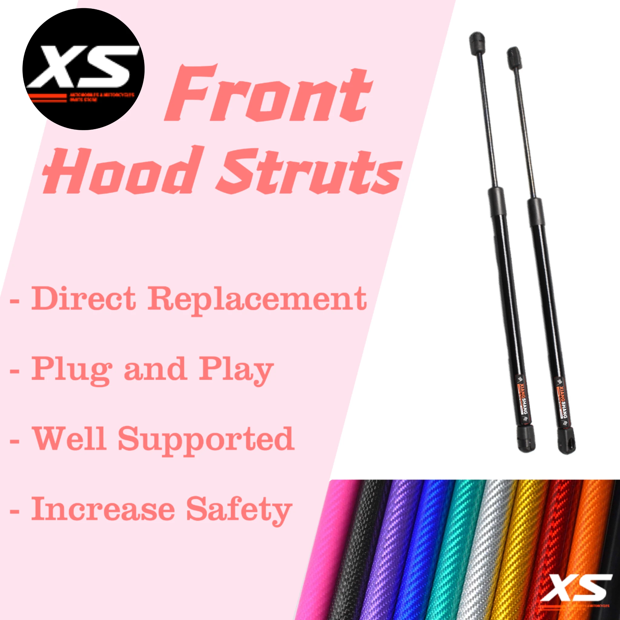 Front Hood Bonnet Struts For Nissan Murano Z50 2003-2007 Engine Shock Absorber Damper Lift Support Piston Rod Prop 14.65 Inches